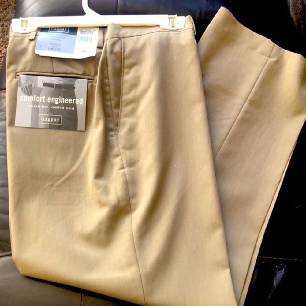 Haggar Mens pants classic fit Mens khaki